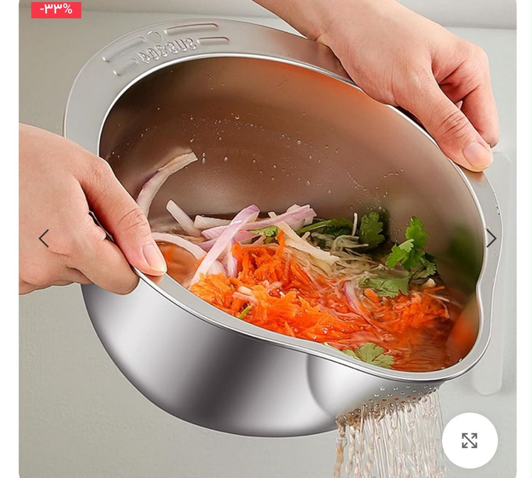لگن و برنج شور ۹ کاره به همراه رنده مارک یونیک